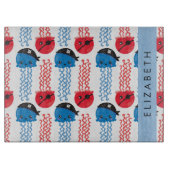 Pirate Jellyfish, Jellyfish Pattern, Jouw naam Snijplank (Voorkant)