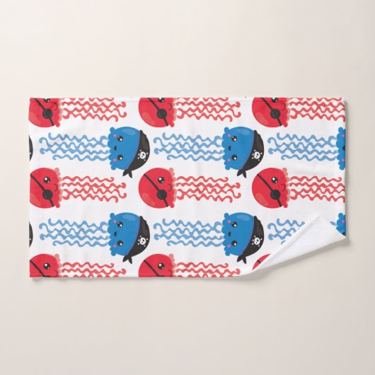 Pirate Jellyfish, kwallen Pattern, Zee Animals Bad Handdoek (Handdoek)
