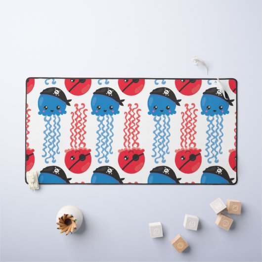 Pirate Jellyfish, kwallen Pattern, Zee Animals Bureaumat (Kindertafel)