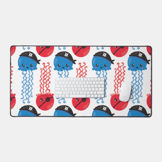 Pirate Jellyfish, kwallen Pattern, Zee Animals Bureaumat (Keyboard & Muis)