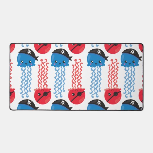 Pirate Jellyfish, kwallen Pattern, Zee Animals Bureaumat (Voorkant)