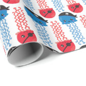 Pirate Jellyfish, kwallen Pattern, Zee Animals Cadeaupapier (Rol Hoek)