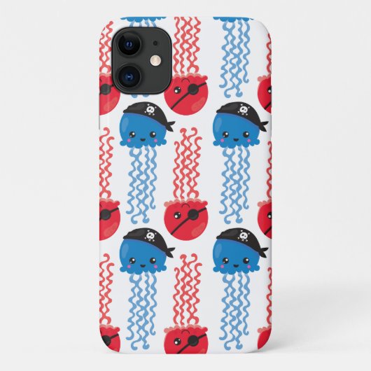 Pirate Jellyfish, kwallen Pattern, Zee Animals Case-Mate iPhone Case (Achterkant)