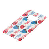 Pirate Jellyfish, kwallen Pattern, Zee Animals Creditkaart Flessenopener (Achterkant Gekanteld)