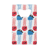 Pirate Jellyfish, kwallen Pattern, Zee Animals Creditkaart Flessenopener (Achterkant)
