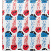 Pirate Jellyfish, kwallen Pattern, Zee Animals Douchegordijn (Voorkant)