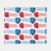 Pirate Jellyfish, kwallen Pattern, Zee Animals Fleece Deken (Voorkant (Horizontaal))