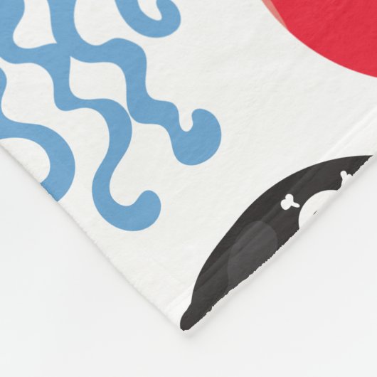 Pirate Jellyfish, kwallen Pattern, Zee Animals Fleece Deken (Hoek)