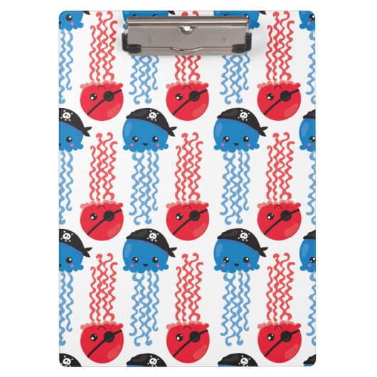 Pirate Jellyfish, kwallen Pattern, Zee Animals Klembord (Voorkant)