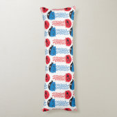 Pirate Jellyfish, kwallen Pattern, Zee Animals Lichaamskussen (Achterkant (Verticaal))