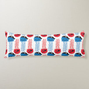 Pirate Jellyfish, kwallen Pattern, Zee Animals Lichaamskussen