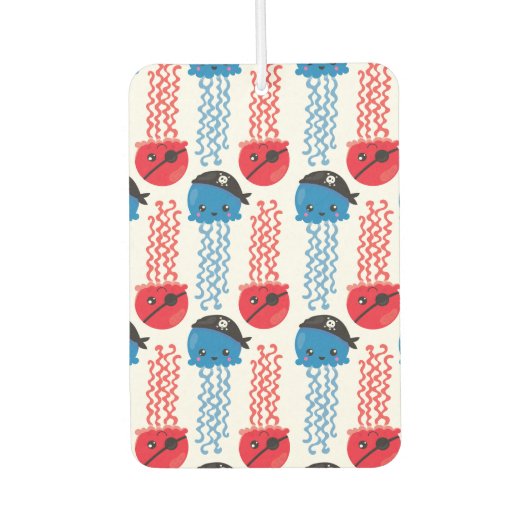Pirate Jellyfish, kwallen Pattern, Zee Animals Luchtverfrisser (Voorkant)