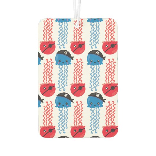 Pirate Jellyfish, kwallen Pattern, Zee Animals Luchtverfrisser (Achterkant)