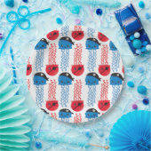 Pirate Jellyfish, kwallen Pattern, Zee Animals Papieren Bordje (Feest)