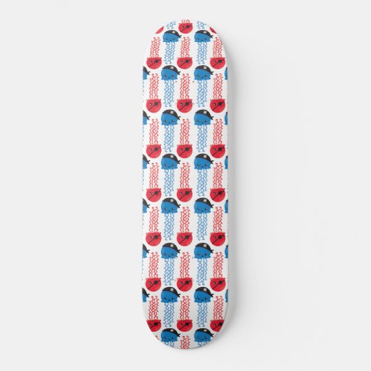 Pirate Jellyfish, kwallen Pattern, Zee Animals Persoonlijk Skateboard (Voorkant)