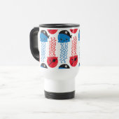Pirate Jellyfish, kwallen Pattern, Zee Animals Reisbeker (Voorkant links)