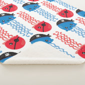 Pirate Jellyfish, kwallen Pattern, Zee Animals Sherpa Deken (3/4)