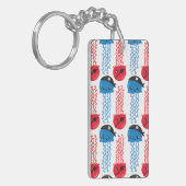 Pirate Jellyfish, kwallen Pattern, Zee Animals Sleutelhanger (Voorkant Links)