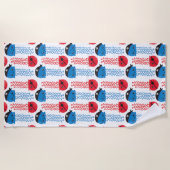 Pirate Jellyfish, kwallen Pattern, Zee Animals Strandlaken (Voorkant)