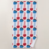 Pirate Jellyfish, kwallen Pattern, Zee Animals Strandlaken (Voorkant)