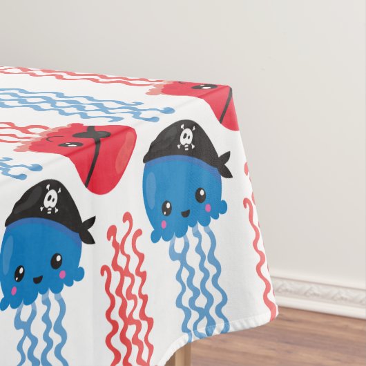 Pirate Jellyfish, kwallen Pattern, Zee Animals Tafelkleed (Voorbeeld)