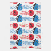 Pirate Jellyfish, kwallen Pattern, Zee Animals Theedoek (Verticaal)