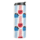 Pirate Jellyfish, kwallen Pattern, Zee Animals Thermosbeker (Gedraaid links)