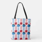 Pirate Jellyfish, kwallen Pattern, Zee Animals Tote Bag (Achterkant)