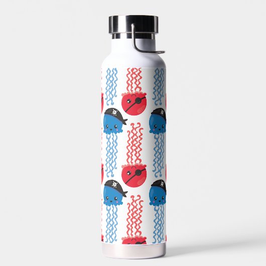 Pirate Jellyfish, kwallen Pattern, Zee Animals Waterfles (Links)