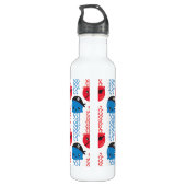 Pirate Jellyfish, kwallen Pattern, Zee Animals Waterfles (Achterkant)