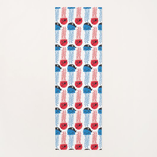 Pirate Jellyfish, kwallen Pattern, Zee Animals Yogamat (Voorkant)
