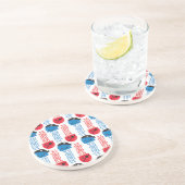 Pirate Jellyfish, kwallen Pattern, Zee Animals Zandsteen Onderzetter (Zijkant)