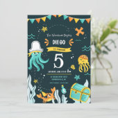 Pirate Jeugd Verjaardagsfeestje Kaart (Staand voorkant)