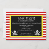 Pirate Jolly Roger Birthday Uitnodiging (Voorkant)
