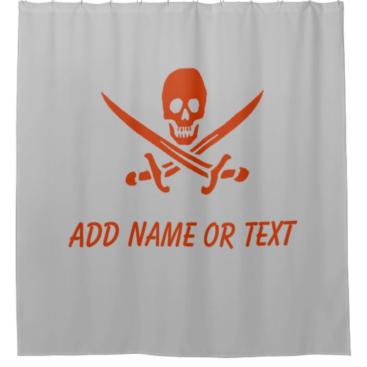 Pirate Jolly Roger Douchegordijn (Voorkant)