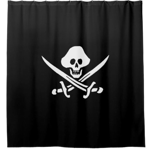 Pirate Jolly Roger Douchegordijn (Voorkant)