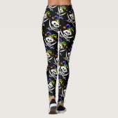 Pirate, Jolly Roger, Mardi Gras stijl, Leggings (Achterkant)