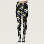 Pirate, Jolly Roger, Mardi Gras stijl, Leggings (Voorkant)