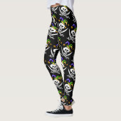 Pirate, Jolly Roger, Mardi Gras stijl, Leggings (Links)