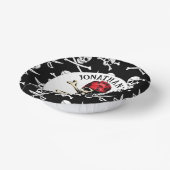 Pirate JOLLY ROGER Papieren Kommen (Gebogen)