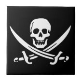 Pirate Jolly Roger Skull Tegeltje (Voorkant)