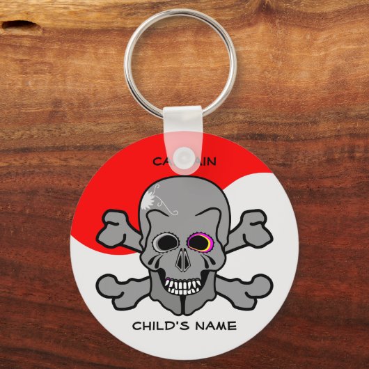 Pirate, Jolly Roger Sleutelhanger (Voorkant)