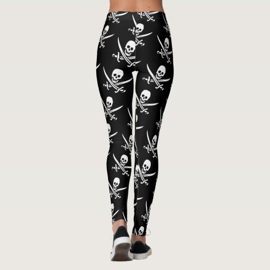 Pirate, Jolly Roger, stijl, Leggings (Achterkant)