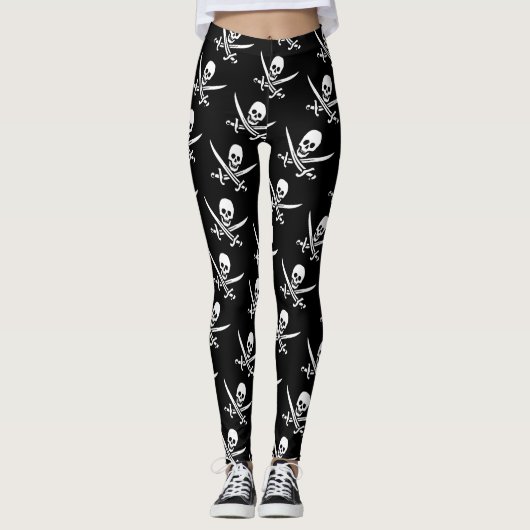 Pirate, Jolly Roger, stijl, Leggings (Voorkant)