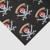 Pirate Jolly Roger verjaardagsfeestje Tissuepapier (Detail)