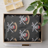 Pirate Jolly Roger verjaardagsfeestje Tissuepapier (Geschenk)