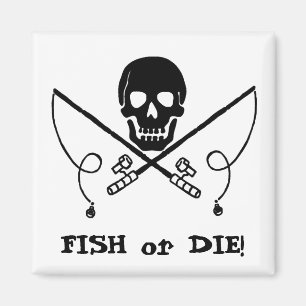 Pirate Jolly Roger Vissen Magnet