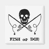 Pirate Jolly Roger Vist magneet (Voorkant)