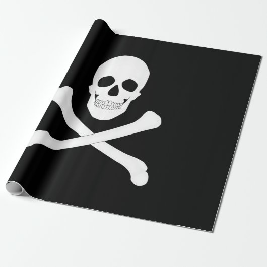 Pirate (Jolly Roger) vlag Cadeaupapier (Uitgerold)