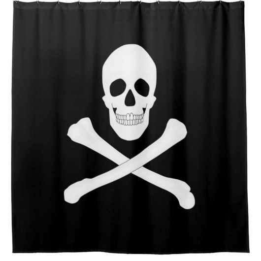 Pirate (Jolly Roger) vlag Douchegordijn (Voorkant)